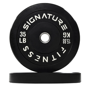 Olympic Bumper Plates, 2" Weight Plates for Strength Training & Weightlifting, Pairs, Sets or Sets with 7FT Barbell, Multiple Options