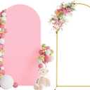Wokceer 6.6 FT Wedding Arch Stand, Metal Arch Stand for Birthday Party Wedding Ceremony Bridal Baby Shower Event Decor, DoorCover 