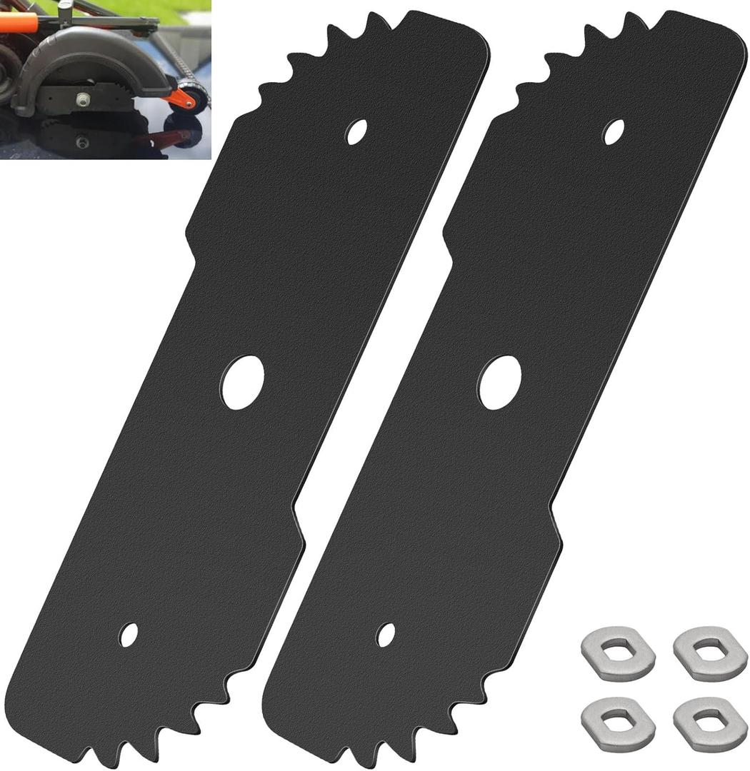 2 PK 243801-02 Edger Blade (7-3/4" x 2-3/4"), Compatible with Black & Decker LE750 & EH1000 EB-007AL Lawn Edger Blade - Replacement 243801-00, 243797-00, 40-519, for Craftsman Model CMEED400, (2 PK)