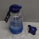 AQUAFIT Half Gallon Water Bottle with Time Marker | BPA Free Half Gallon Water Bottle with Straw and Chug Lids - Leakproof Gym Water Bottle with Carry Handle (Blue)