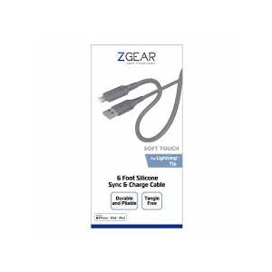 ZGear 6 Foot Silicone Rubber Sync & Charge Cable For Lightning Tip