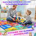 Large ABC Rug, Kids Alphabet Rug for Playroom, Classroom 8x10 ft