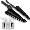 Front Fork Mount Wind Deflectors Windshield for Harley Touring Street Glide Electra Glide Road King CVO FLHR FLHRC FLHRS FLHT FLHX 1995-2023 (Black)
