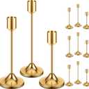 12Pcs Gold Candlestick Holders, Metal Candle Holders Taper Candle Stands