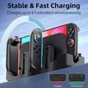 Switch 2 Charging Dock Stand, for Nintendo 2 Joy-Con Controllers and Switch 2 Storage Stand, 4 in 1 Fast Charger Station