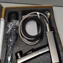 Bathroom Sink Faucet with Pull Out Sprayer, 3 Water Flow Modes Modern Bathroom Faucet with Pop-up Drain, Single Hole or 3 Hole Pull Down Bathroom Faucet (Gray)