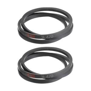 Uxcell 2 Pcs 3L470 Classic Wrapped Rubber V-Belt, 47"(1194mm) Outside Circumference, 3L Profile V Belt 3/8" Width 7/32" Height
