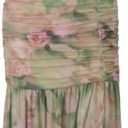 Women Split Floral Bodycon Dress Sleeveless Spaghetti Strap Summer Beach Club Fashion Slim Fit Dress (Small, En8)