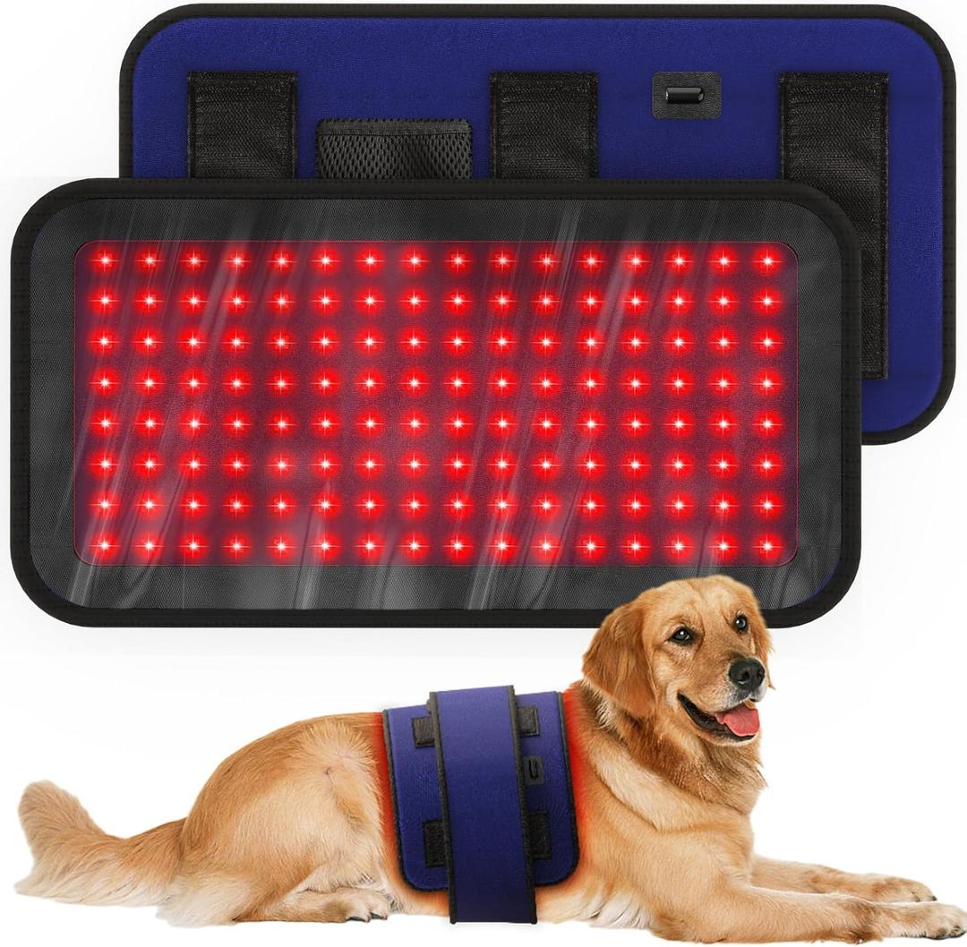 iKeener Red Light Therapy Belt for Pets, Wearable Red Infrared Light Therapy Devices for Dogs Pain Relief, 2 Modes & Adjuatable Timer
