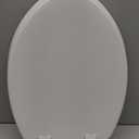 JINGZE Elongated Toilet Seat Slow Close, Quiet Toilet Seat Cover with Never Loosen Durable Toilet Seat Lid Easy to Install & Clean, Polypropylene, White, Elongated 18.5inch