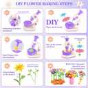 SANANT Fabric Flower Bouquets Toys, DIY Arts and Crafts Toys for Kids 4-8, Making Kit Build Own Bouquet, DIY Educational Activities Flower Making Kit Toys for Toddlers, Birthday Gifts for Girls