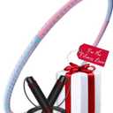 Weighted Hula Hoops for Women - Stable Exercise Hula Hoop with Adjustable Weight to 6.5 lb - Fitness Hula Hoop for Adults Weight Loss for Women - Free Jumping Rope