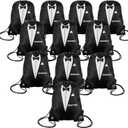 Eccliy 12 Pieces Groomsman Gift Bags for Wedding Include 1 Best Man and 11 Groomsman Proposal Bags Party Favor Bags for Groomsman Father's Birthday Anniversary Wedding Party Supplies