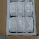 LE TAUCI Ramekins 4 OZ Oven Safe, Creme Brulee Ramekins, Pudding Custard Cups Souffle Ramiken, Dipping Sauce Dishes, Ceramic Ramekin Bowls Set of 6, White