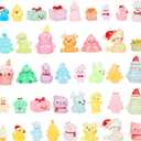 DIYASY 40 Pcs Christmas Luminous Figurines, Glow Mini Resin Miniature Craft Decorations Tiny Miniatures Dollhouse Ornaments Shinny Small Fairy Garden Dcor Village Accessories