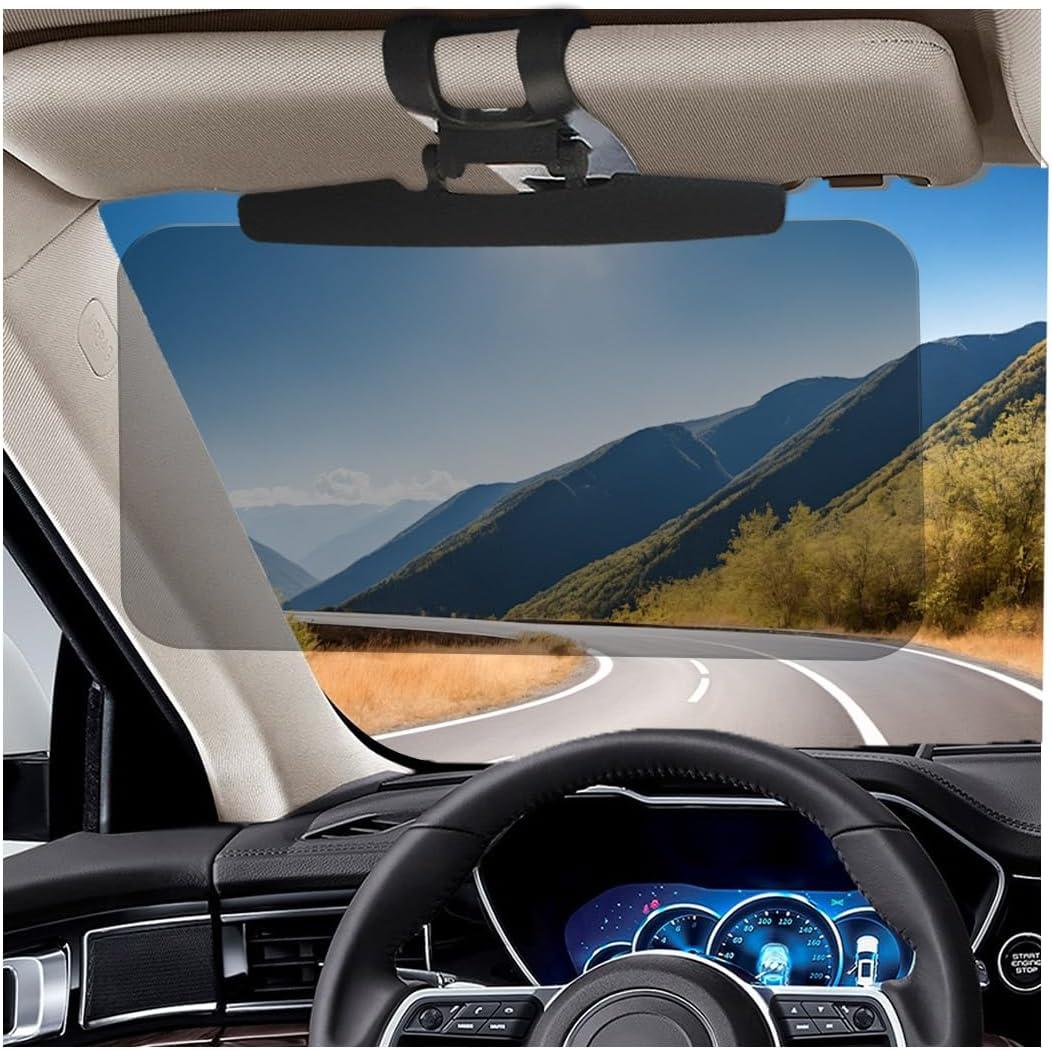 Ohleats Sun Visor for Car, 12.6"5.7" Anti-Glare Polarized Sun Visor Extender with PC Lens, Adjustable Visor Extension Filtering UV Rays for Safe Driving, Car Accessories (2 PCS)