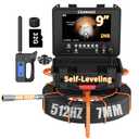 Sewer Camera with 512Hz Locator 100FT 7MM Drain Pipe Inspection Camera
Self-Leveling 32GB Card Borescope with light 9'' DVR 1080P 5X Zoom Distance Counter Drain Camera with Locator