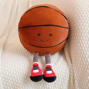 11.8 "/30cm Basketball Plush Pillow, Soft Football Shaped Plush Pillow,Basketball/Football Plush Toy Sport Theme Plushie Soccer Stuffed Toys (Basketball)