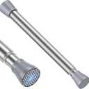 Tension Rod 16 to 26 Inch Sliver Tension Curtain Rod for Window Cupboard Closet Bookshelf Diy Projects Wardrobe，Tension Rod 1pack Extendable Curtain Rods No Drill Spring Tension Curtain Rod