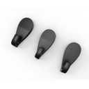 NUUK Wooden Deluxe Magnetic Universal Hooks, BBQ Tool Hook, Cooking Utensil Hook, 2 Pack, Black