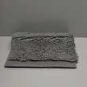 Smiry Luxury Chenille Bathroom Rugs 24x16, Extra Soft and Absorbent Shaggy Bath Mat, Machine Washable, Non-Slip Plush Carpet Runner for Tub, Shower, and Floor, Home Decor Accessories, Grey