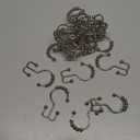 12Pcs Stainless Steel Double Glide Shower Curtain Hooks Double Sided Shower Curtain Hooks for Bathroom
