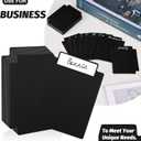 30 Pcs Black Name Badge Dividers 3" x 4"Trading Card Dividers Plastic with A-Z tab Alphabet Stickers Blank DIY Stickers Recipe Index Cards Tray Index Cards Organizer for Note ID Not Included The Tray