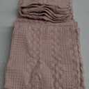 PHF Lightweight Waffle Weave Throw Blanket 50"x 60", Soft Woven Summer Blanket for Hot Sleepers - Aesthetic Home Decor for Couch Bed Sofa, Pet Friendly, Rose Pink