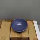 Elanze Designs Charming Chic Ribbed Modern Thrown Pottery Look Ceramic Stoneware Plate Platter Mug & Bowl Kitchen Dish Dinnerware 16 Piece Set - Service for 4, Navy Royal Blue