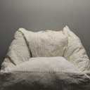 MAXYOYO Kids Bean Bag Chair, Bean Bag Couch with Handle, Comfy Toddler Chair for Boys and Girls, Accent Sofa Chair with Pocket for Gaming Reading Relaxing, Beige