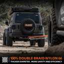 ALL-TOP Kinetic Recovery Rope Kit w/ 2 Soft Shackles, 83000Lbs, 1.5in x 30ft, Heavy Duty 30+% Elasticity, 27600Lbs Work Load Limit for 4x4 Offroad Vehicle