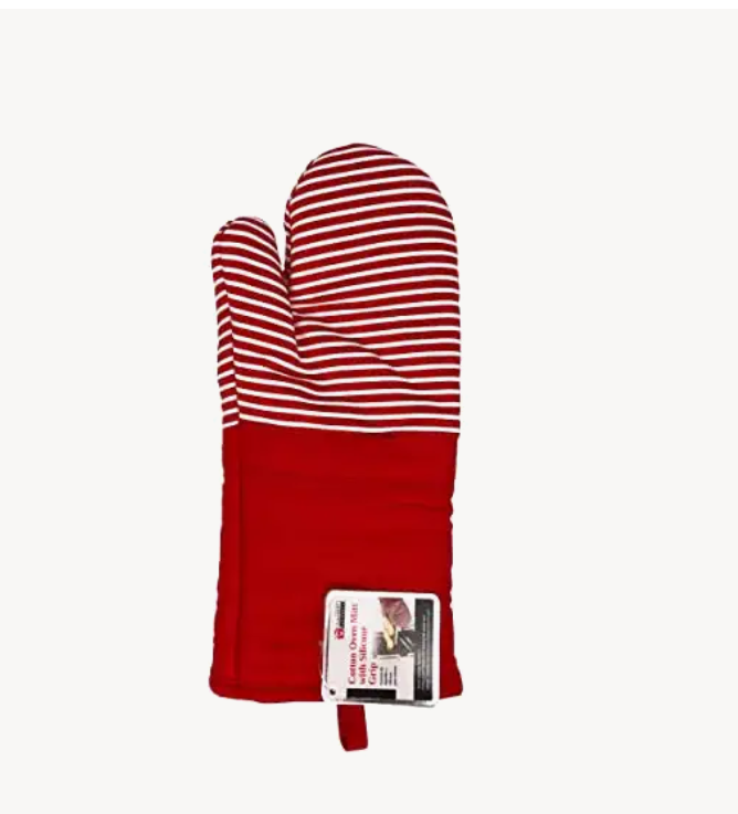 Culinary Elements Cotton With Silicone Grip Oven Mitt