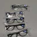 Reading Glasses Blue Light Blocking, Computer Glasses for Women Men, Fashion Square Eyeglasses 5 Pairs(1.75)