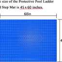 Swimming Pool Ladder Mat - Protective Pool Ladder Pad Step Mat with Non-Slip Texture, Blue Medium Blue Medium Pool Step Mat, Pool Liner Protection Mat (45 X 60 inch)