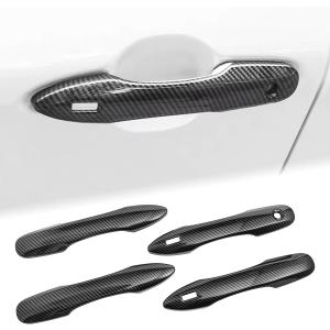Easy Peel-and-Stick Car Door Handle Cover Protector Compatible for Toyota Camry 2018-2023 2024 2025 2026 Corolla Venza 2021-2026 Prius 2016-2019 Carbon Fiber Outdoors Accessories (4 pcs)