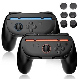 Joy-Con Grips for Nintendo Switch 2 (2025), 2 Pack Joycon Accessories for Multiplayer Game Friend Family Game Night Party, Larger SL SR Triggers Ergonomic Nintendo Switch 2 Joycon Grip & Thumb Grips