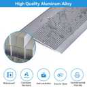 Floor Transition Strip, Aluminum Transition Strips for Doorway Door Threshold Strip Carpet Transition Strip Threshold Ramps for Doorways (Gray, 36''x4'')