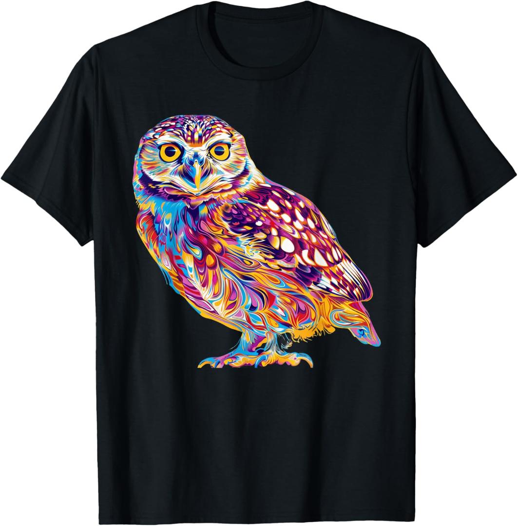 Burrowing Owl Psychedelic T-Shirt