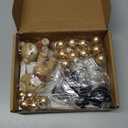 Cute Bear Theme Birthday Cake Decoration, Party Supplies, Cake Topper, Containing 3 Bears, 20 Golden Orb, 6 Clouds, 5 Stars. Can Be Cleaned and Applied Repeatedly