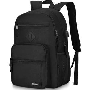 Black Backpack for Men and Women, Backpack for School Teens Boys and Girls, Lightweight Casual High School Bookbag, Daily-use Travel Laptop Backpack with USB Charging Port Fits 15.6 Inch Notebook Black Backpack for Men and Women, Backpack for School Teens Boys and Girls, Lightweight Casual High School Bookbag, Daily-use Travel Laptop Backpack with USB Charging Port Fits 15.6 Inch Notebook