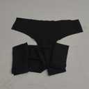 voenxe Seamless Women Underwear Thongs,High Waisted No Show Ladies Panties,Breathable Comfortable Hi Rise Cut Undies,5-Pack Black M
