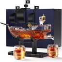 Kollea Birthday Gifts for Men Dad, Pirate Ship Whiskey Decanter Set with 2 Glasses, Liquor Dispenser for Home Bar, Funny Gift Ideas for Him, Husband, Father, Boyfriend, Christmas, Sailor & Captain
