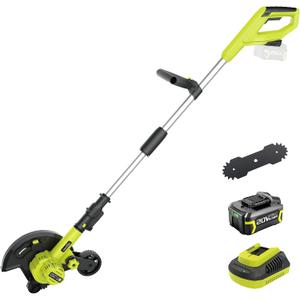 SnapFresh 20V 9 Cordless Lawn Edger, 4.0Ah Battery & Fast Charger Included, Extra Edger Blade, 4-Level Depth Adjustment, Lightweight Edger for Sidewalks, Driveways & Landscaping