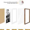 13x19 Solid Oak Wood Picture Frames, Walnut, 3 Pack | Minimalist oak frame; fits 11x17 with mat or 13x19 without; wall display for family photos, art prints, or gallery walls.