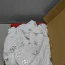 72 Inches Christmas Tree Skirt - Vonhen White Faur Fur Xmas Tree Skirts for Christmas Tree Holiday Party Decorations with Sequin Silver Snowflakes