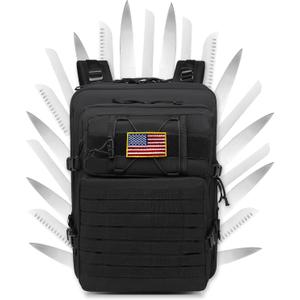 SDYSM Tactical Chef Knife Backpack Professional Knife Carrying Bag Travel Organizer Case with 30+ Pockets for Culinary Tools