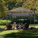 ABCCANOPY 10x10 Pop Up Canopy, Heavy Duty Weather Protection, Light Brown