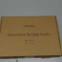 JARLINK Aesthetic Decorative Books, Set of 3 Linen Faux Books for Coffee Table, Bookshelf or Mantle Decor, Stylish Book Storage Boxes for Home Decor, Photo Organization, and Keepsake Storage,Sage (Sage-Beige-Apricot)