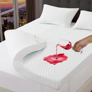 3 Inch Gel Memory Foam Mattress Topper Queen Size, Waterproof Mattress Pad Cover for Pressure Relief, Bed Protector Topper with Removable ，Soft & Sleep Peacefully
