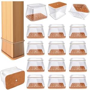 24 Pcs Chair Leg Floor Protectors for Hardwood Floors Rectangle Silicone Covers to Protect Wood Tile Floors Felt Pads Furniture Leg Caps Anti-Scratch Reduce Noise Fit Perimeter 3-3/4'' to 4-7/8'' 24 Pcs Chair Leg Floor Protectors for Hardwood Floors Rectangle Silicone Covers to Protect Wood Tile Floors Felt Pads Furniture Leg Caps Anti-Scratch Reduce Noise Fit Perimeter 3-3/4'' to 4-7/8''